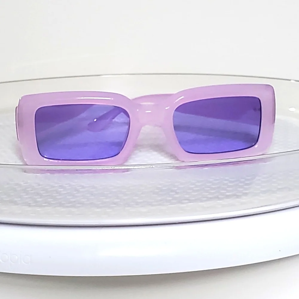Girls Rectangle Purple Sunglasses